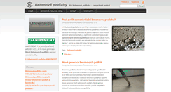 Desktop Screenshot of beton-podlahy.eu